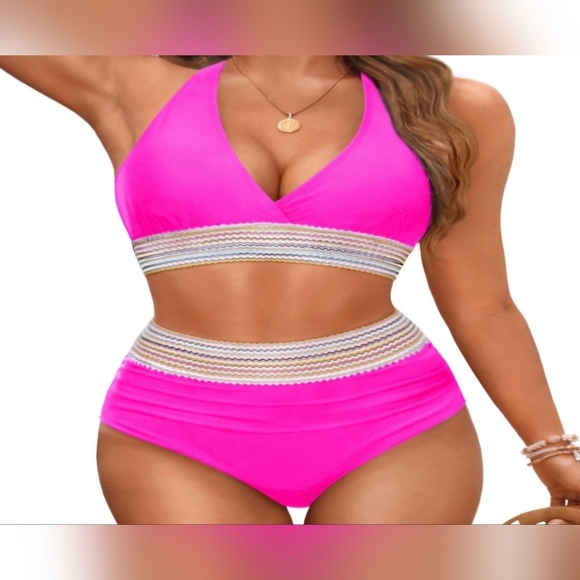 Yonique Women's Tummy Control Bikini #412 - Picture 2 of 15